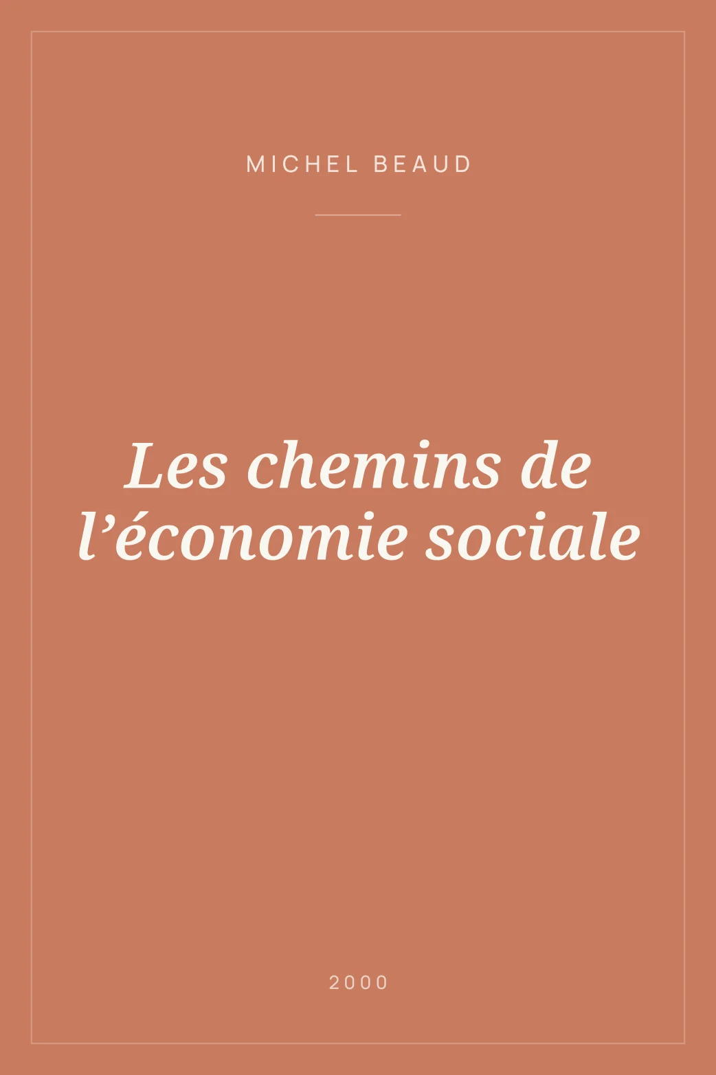 Portada de Les chemins de l’économie sociale