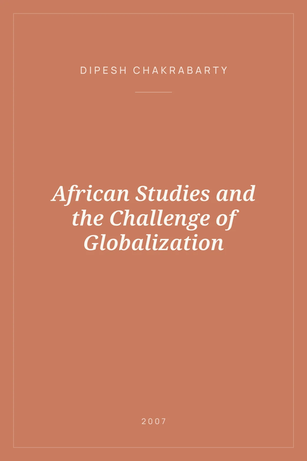 Portada de African Studies and the Challenge of Globalization