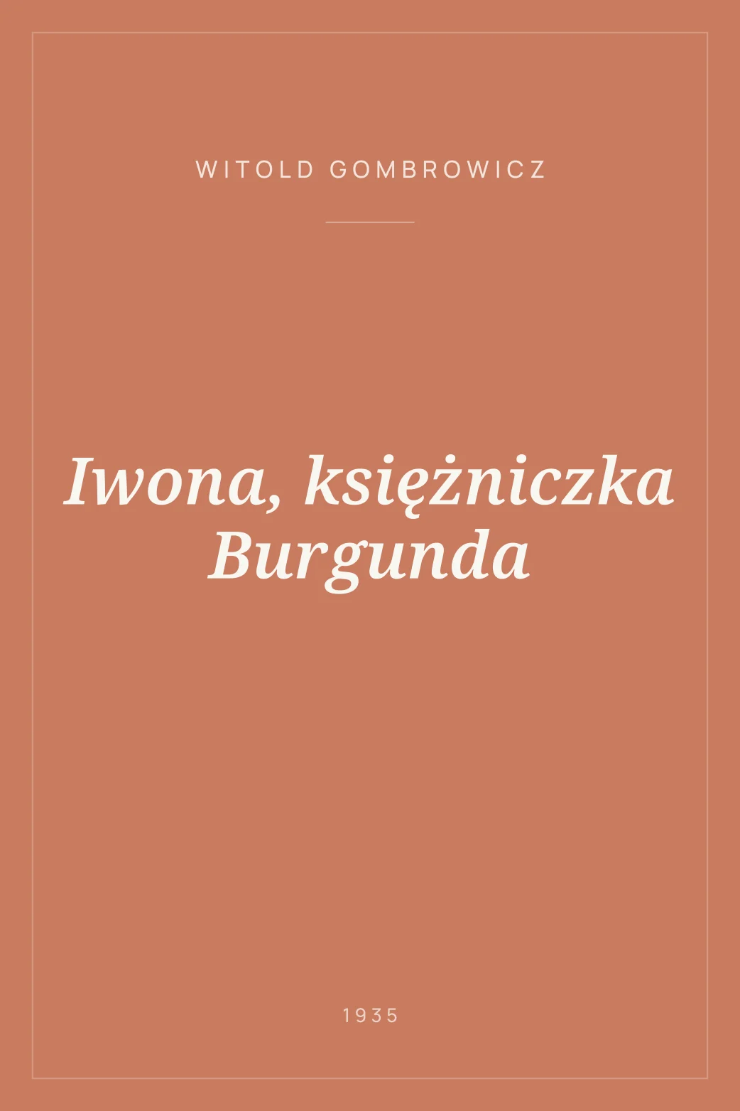 Portada de Iwona, księżniczka Burgunda