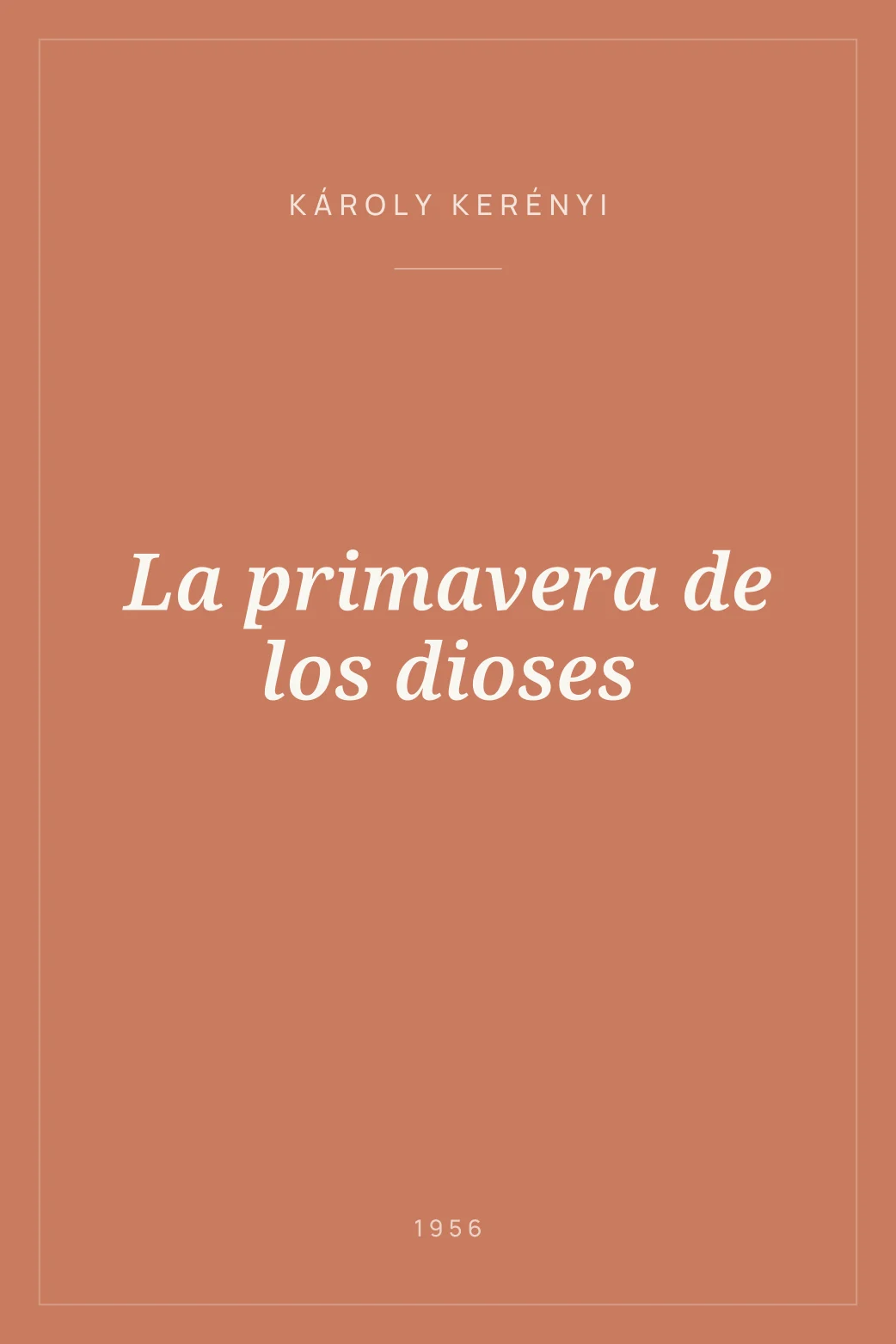 Portada de La primavera de los dioses