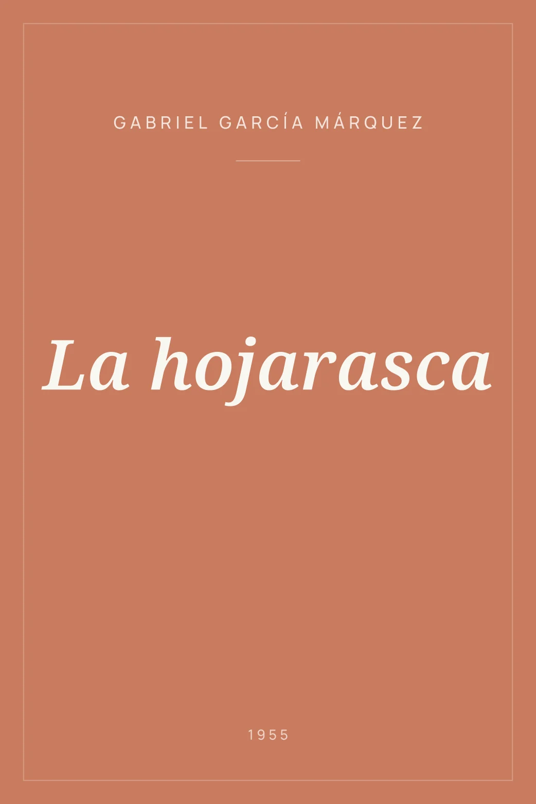 Portada de La hojarasca