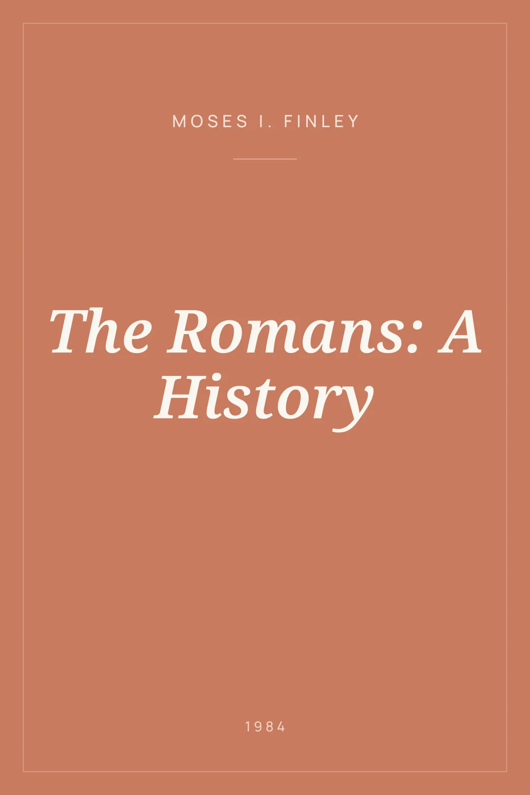 Portada de The Romans: A History