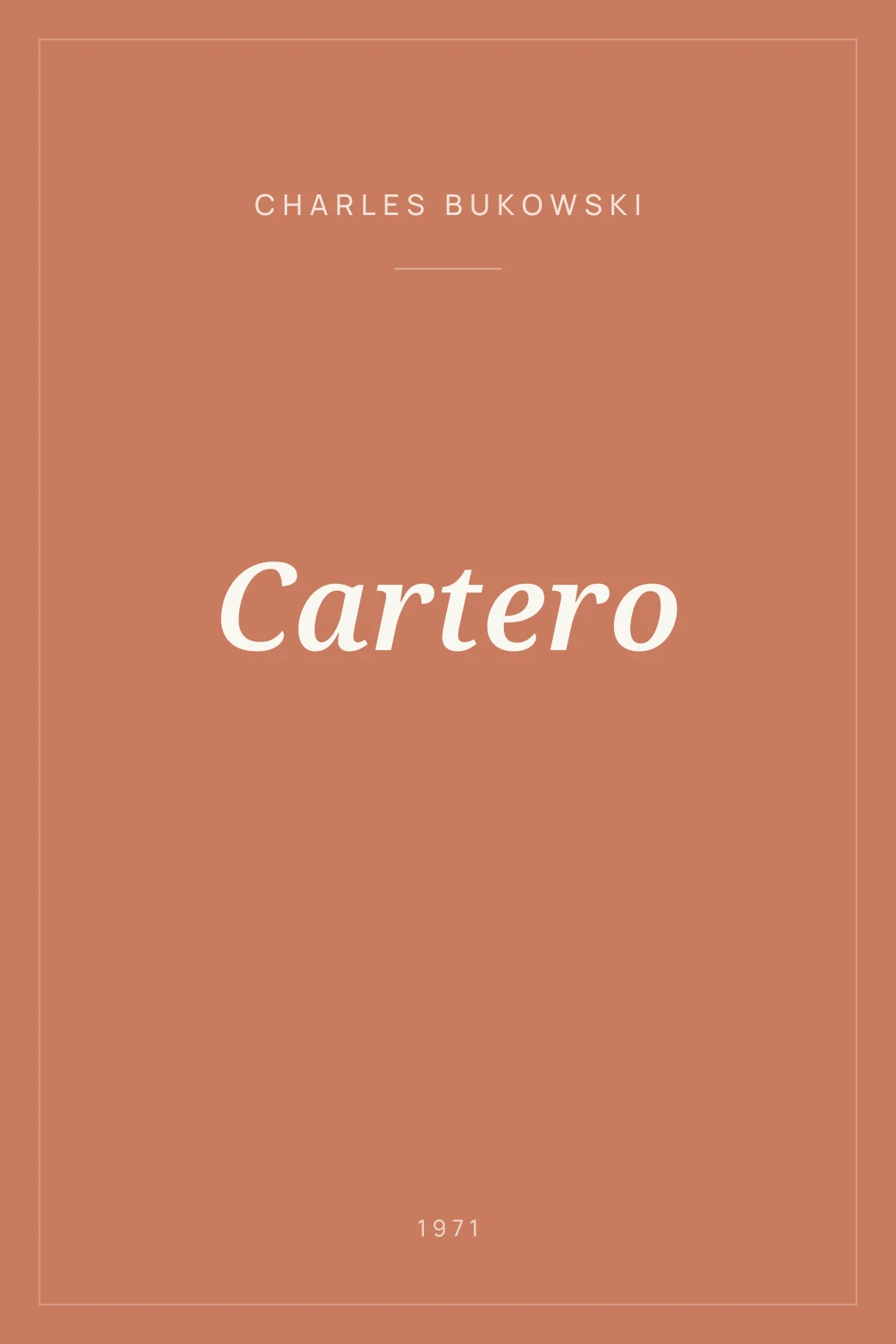 Portada de Cartero