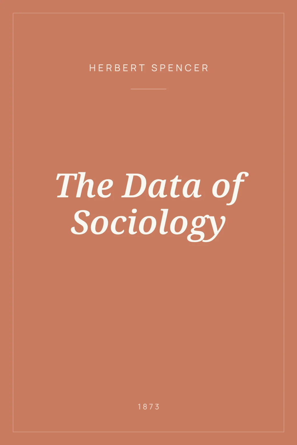 Portada de The Data of Sociology