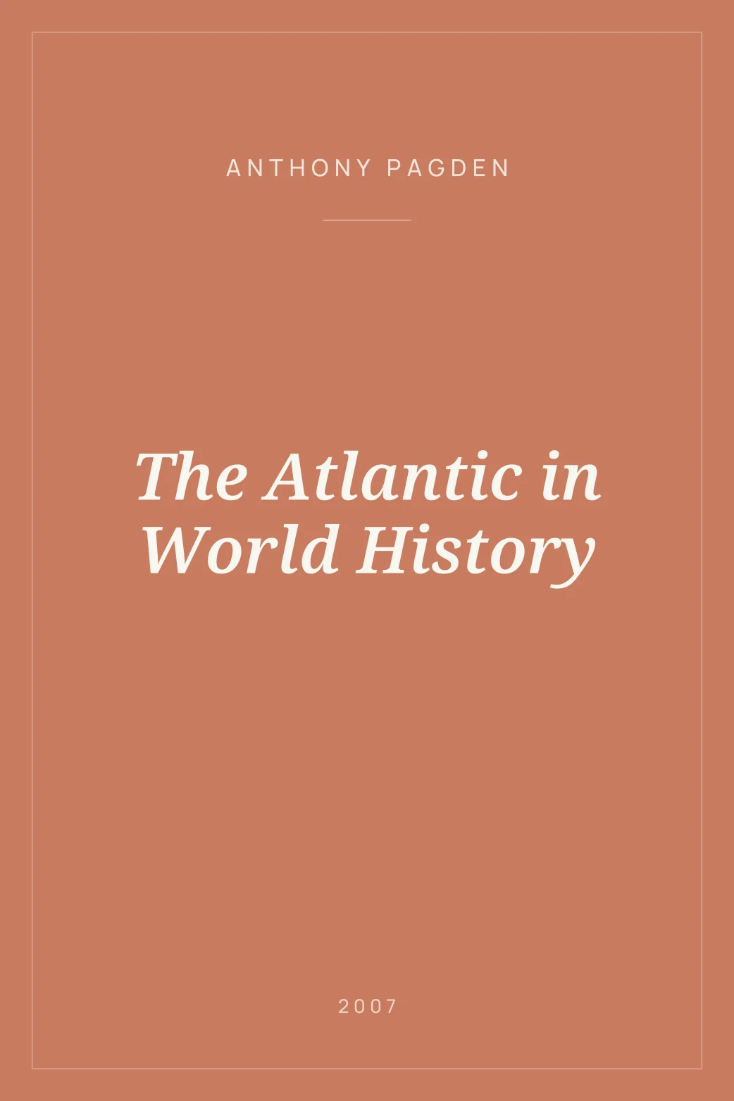 Portada de The Atlantic in World History