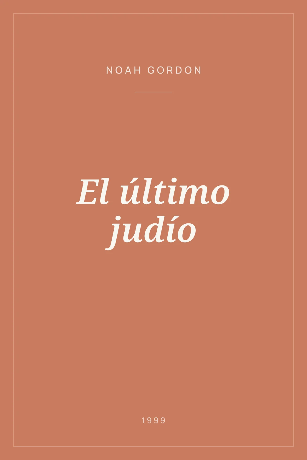 Portada de El último judío