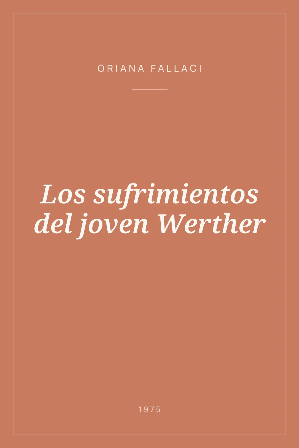 Portada de Los sufrimientos del joven Werther