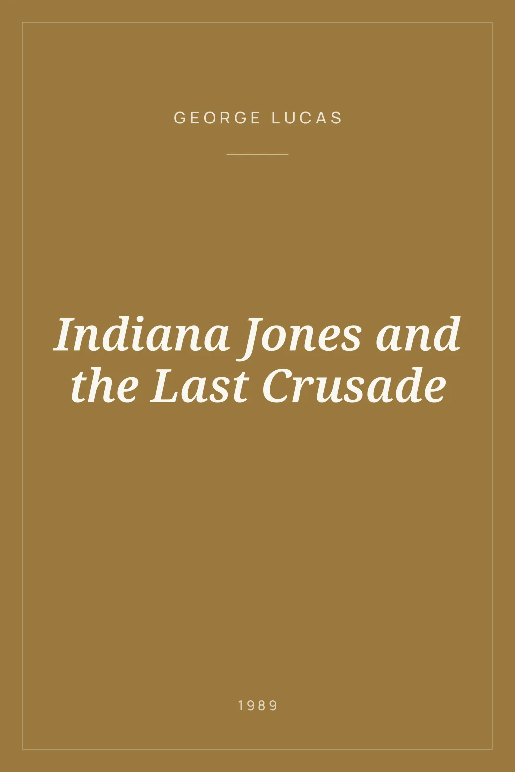 Portada de Indiana Jones and the Last Crusade