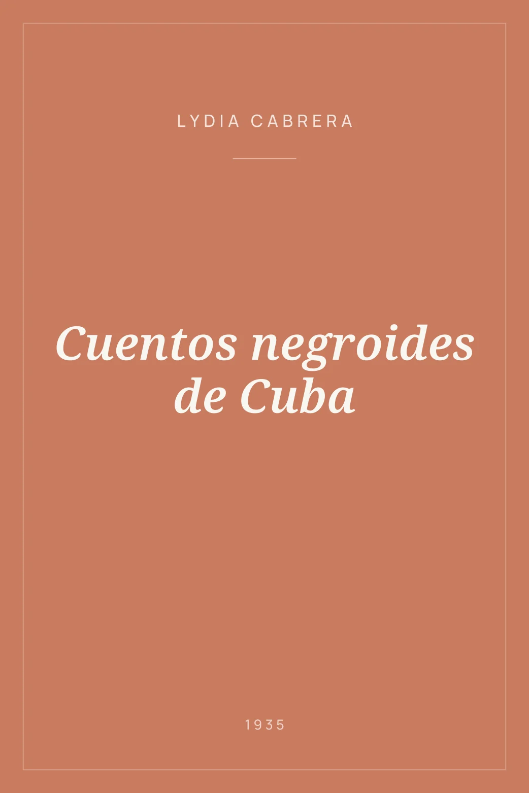 Portada de Cuentos negroides de Cuba