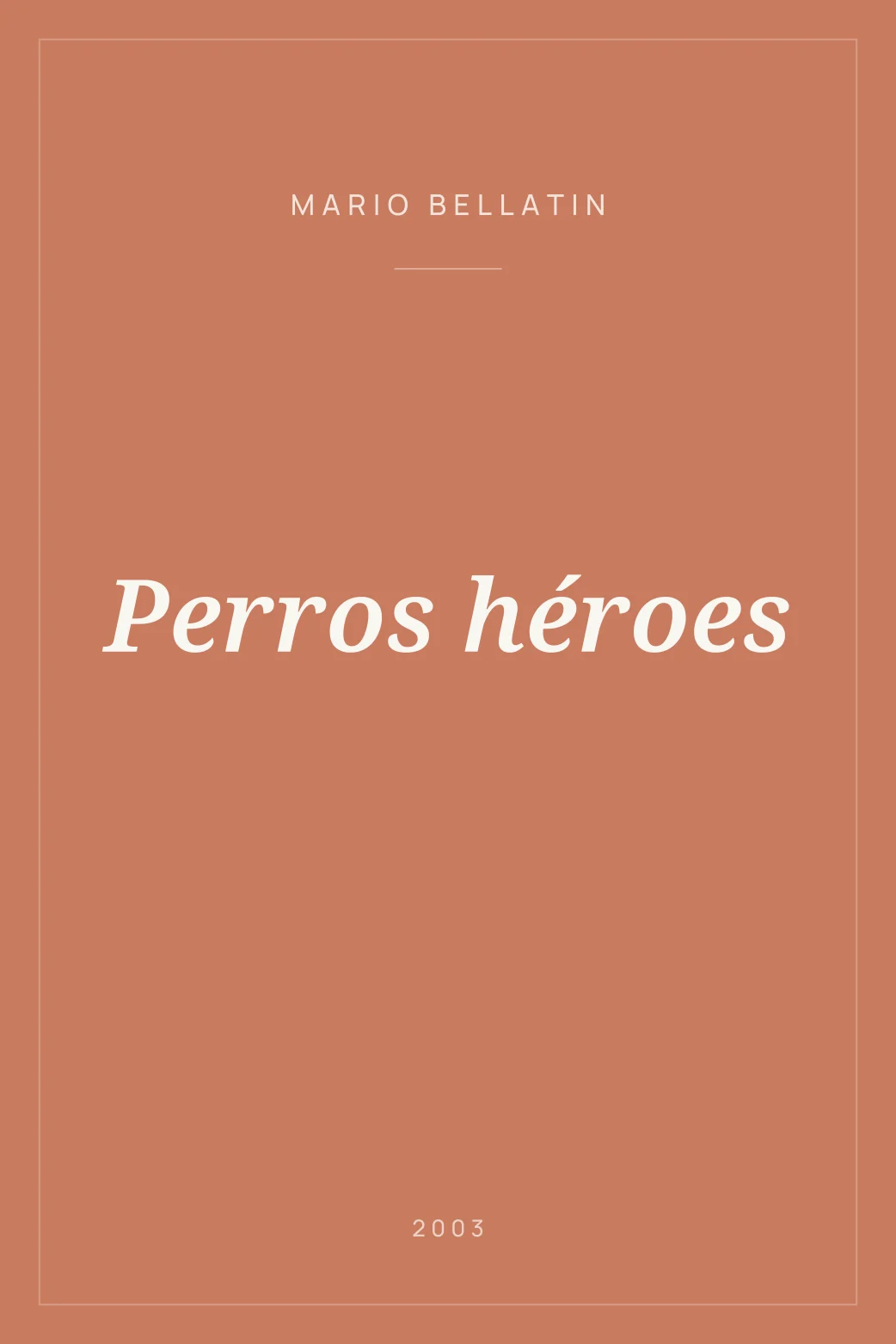 Portada de Perros héroes