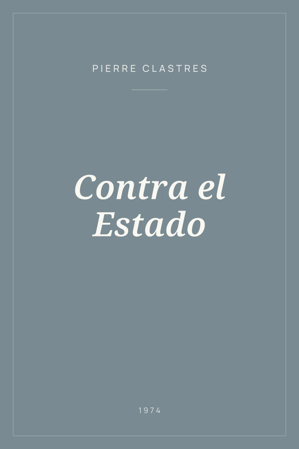 Portada de Contra el Estado