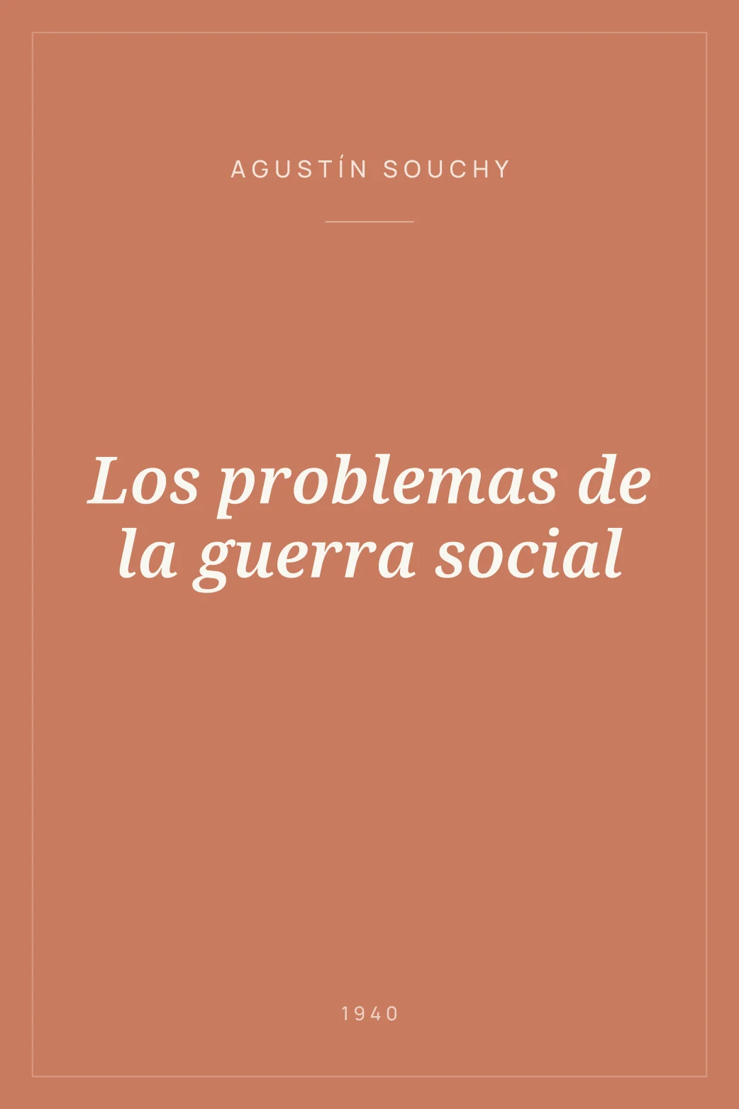 Portada de Los problemas de la guerra social
