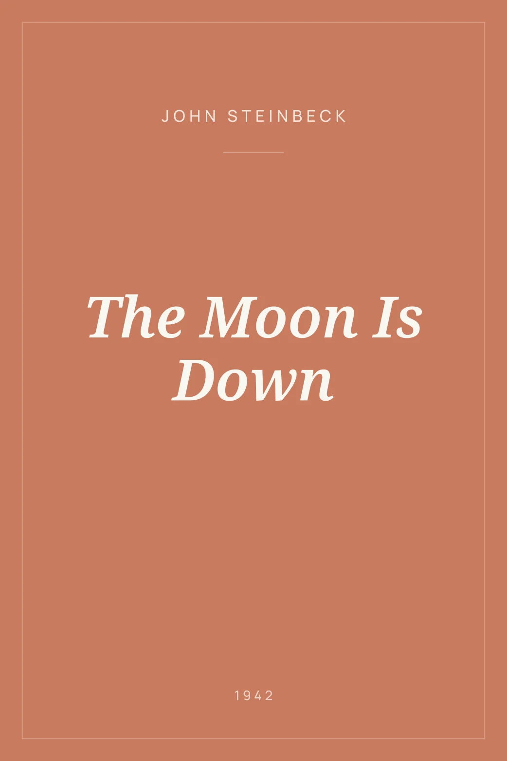 Portada de The Moon Is Down
