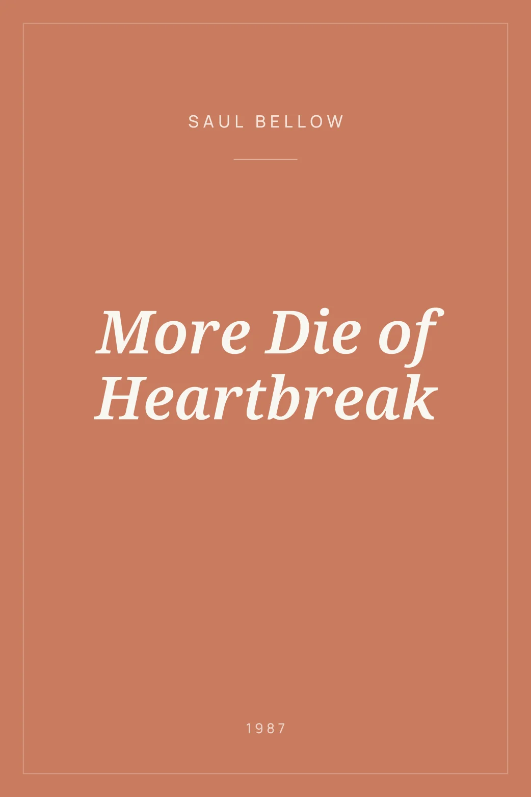 Portada de More Die of Heartbreak