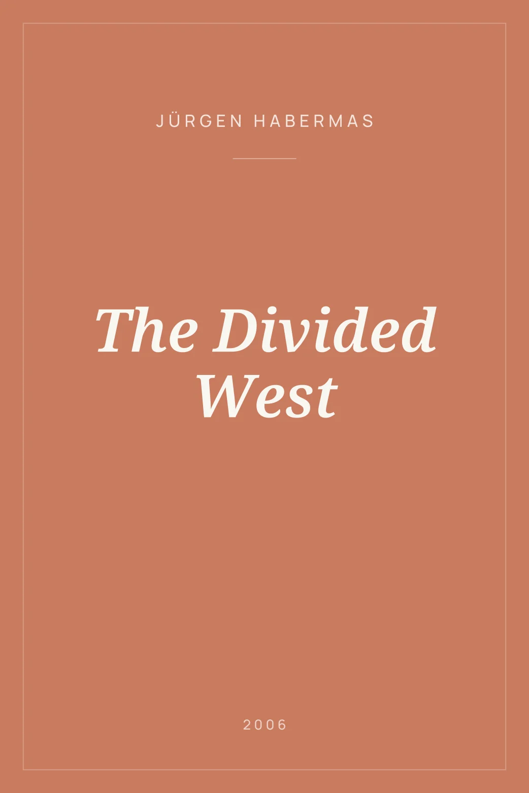 Portada de The Divided West