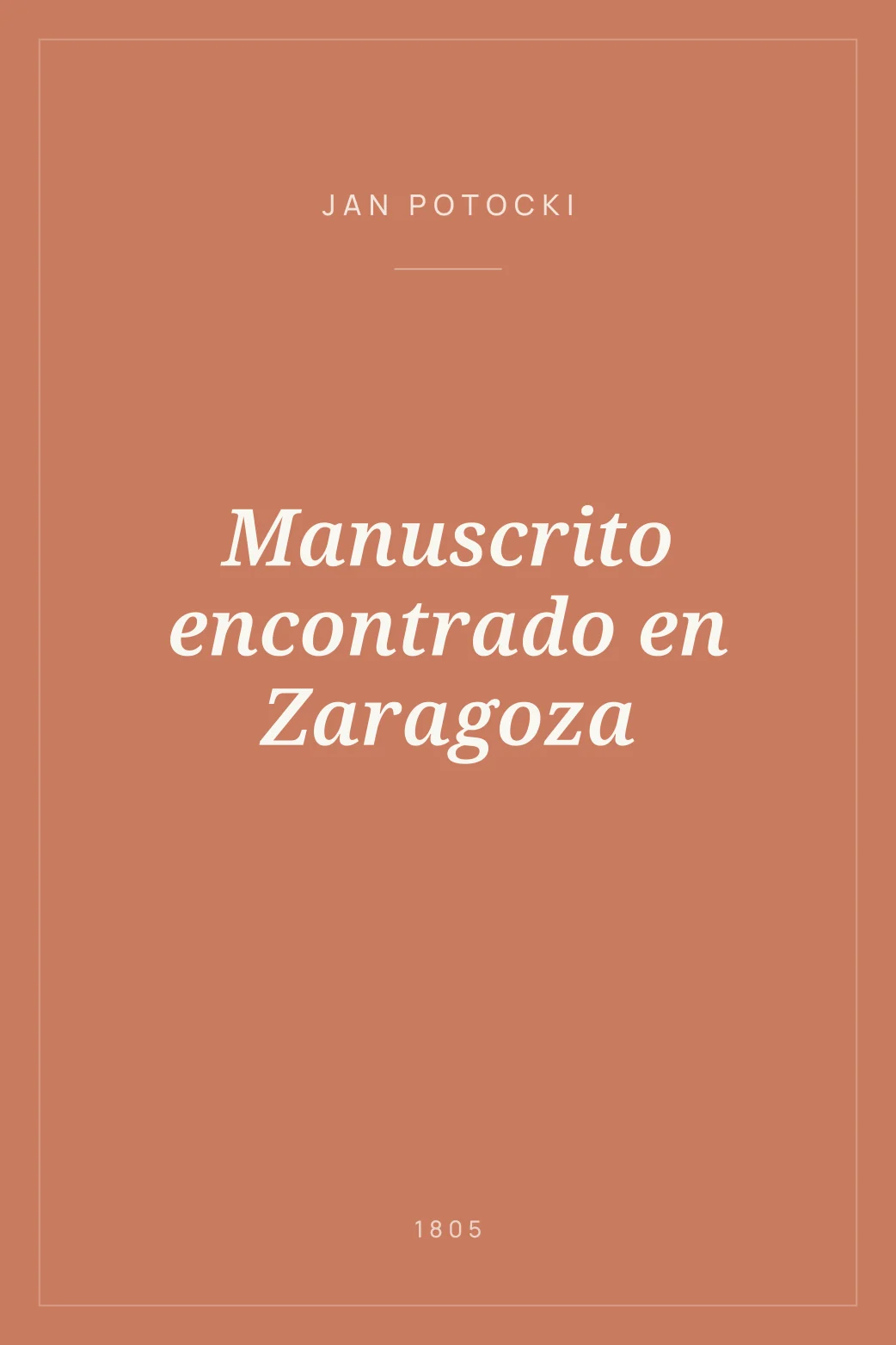Portada de Manuscrito encontrado en Zaragoza