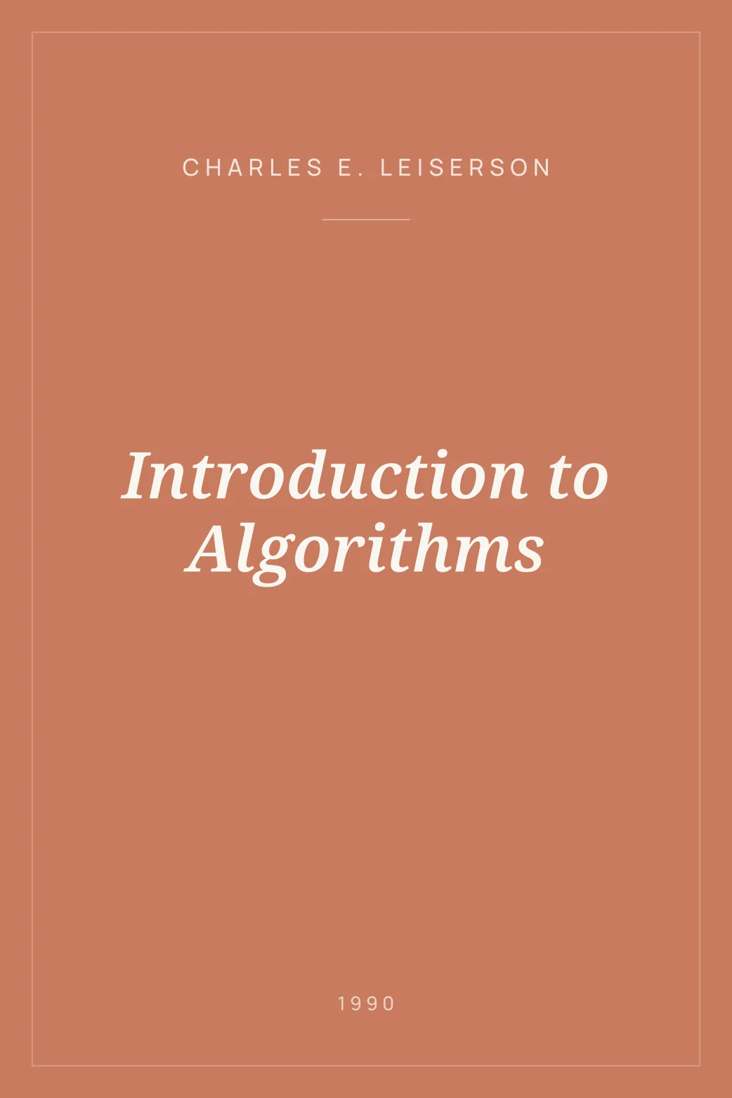 Portada de Introduction to Algorithms