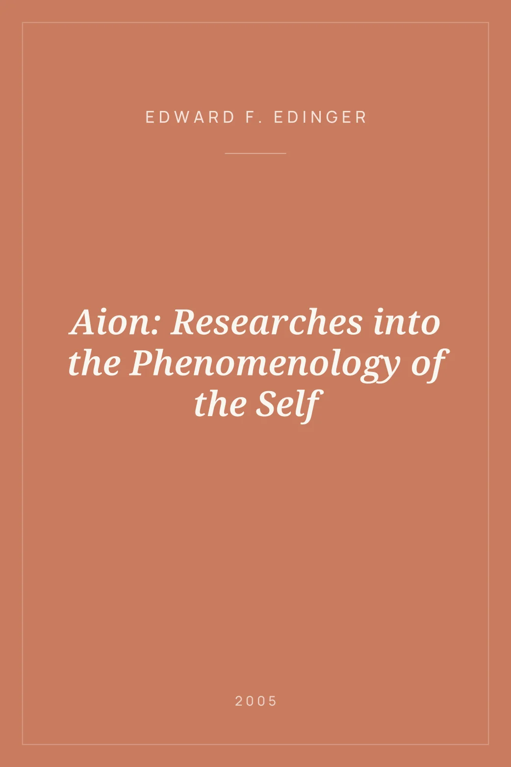 Portada de Aion: Researches into the Phenomenology of the Self