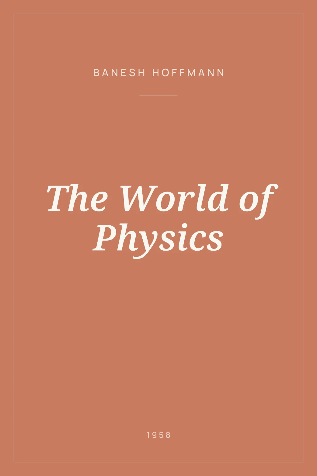 Portada de The World of Physics