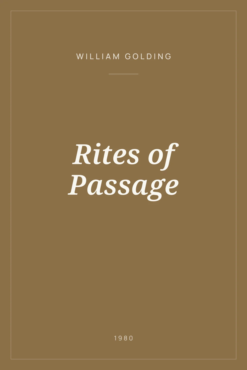 Portada de Rites of Passage