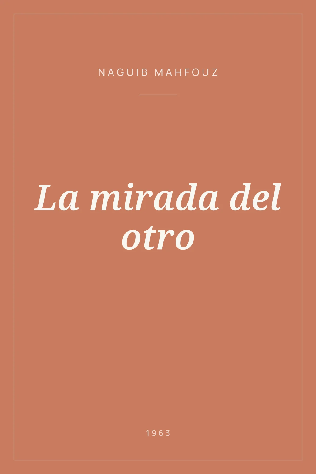 Portada de La mirada del otro