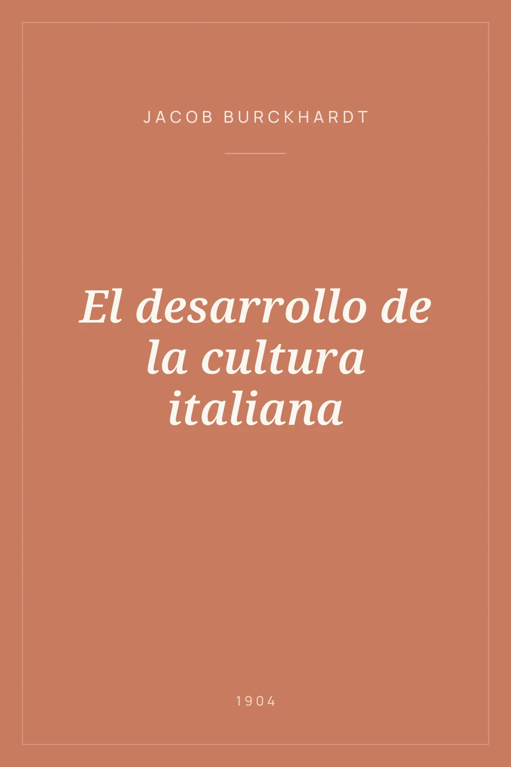 Portada de El desarrollo de la cultura italiana