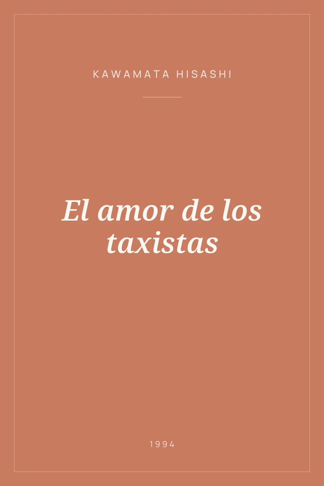 Portada de El amor de los taxistas