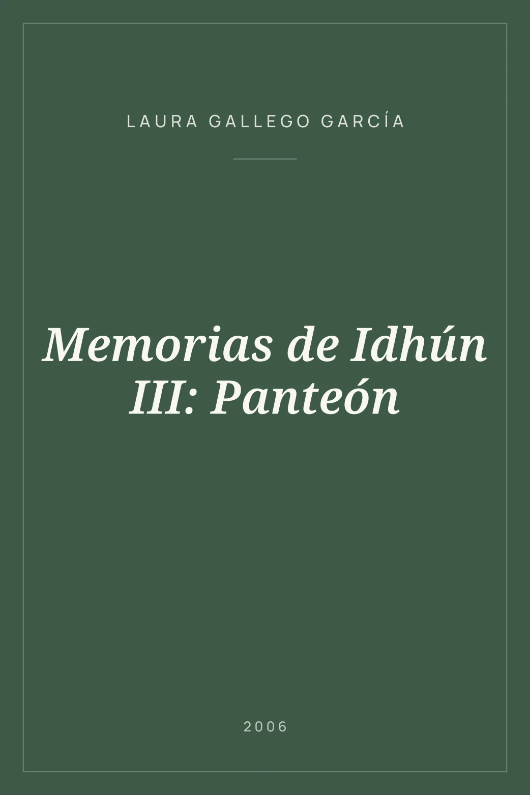 Portada de Memorias de Idhún III: Panteón