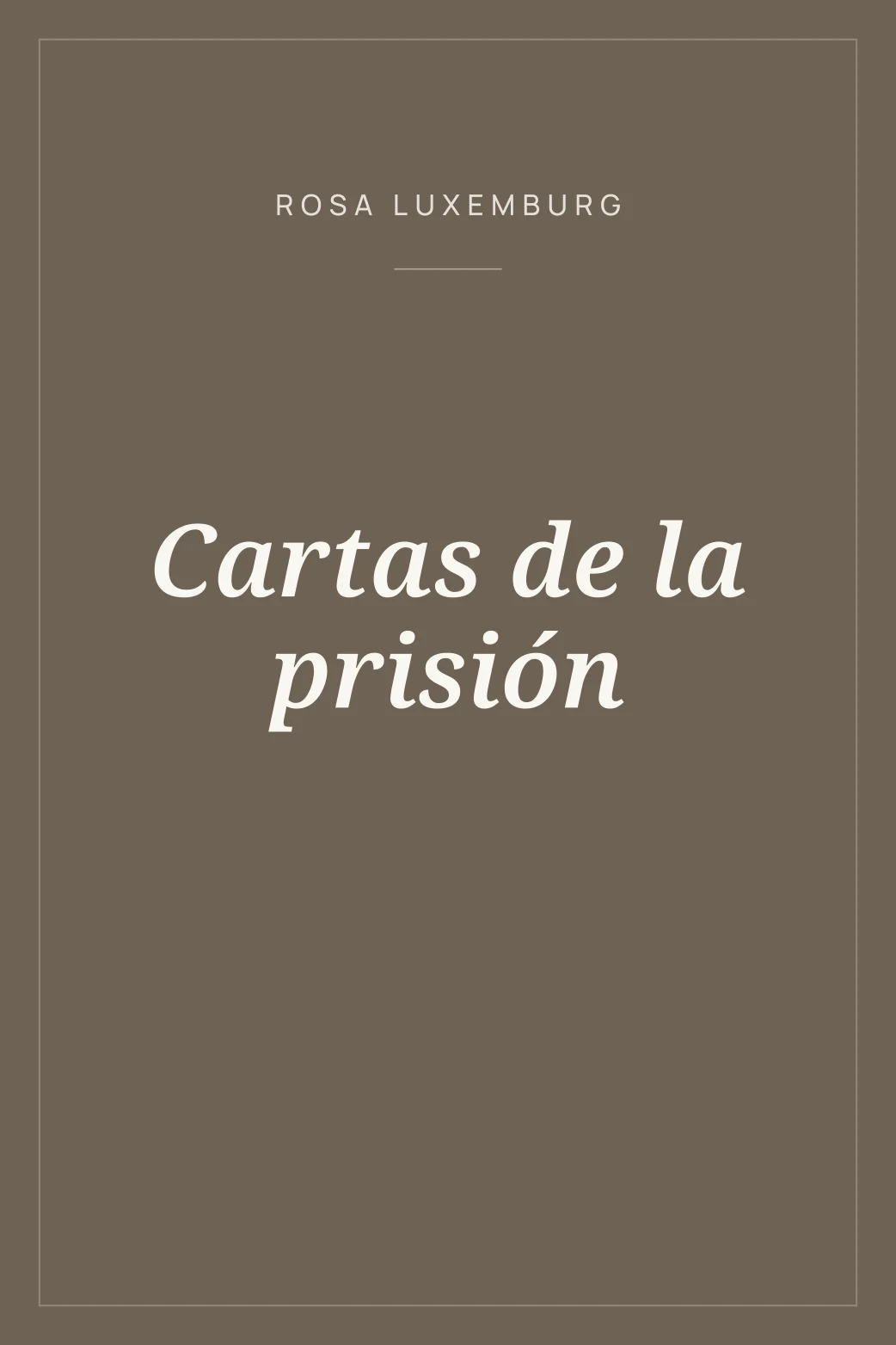 Portada de Cartas de la prisión