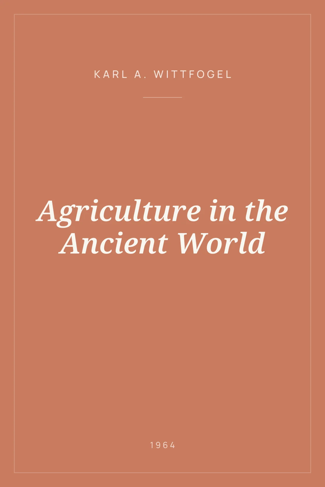 Portada de Agriculture in the Ancient World