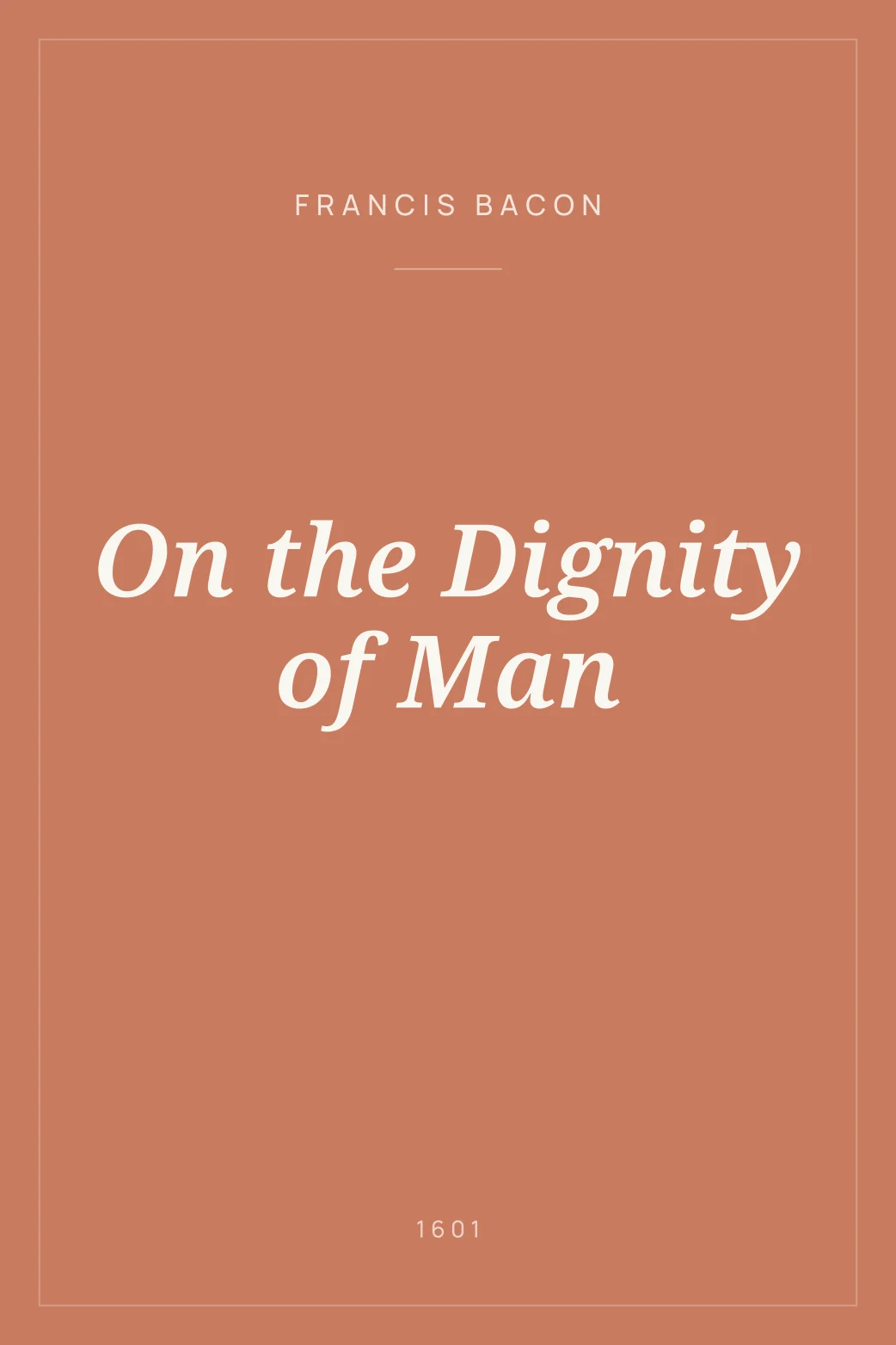 Portada de On the Dignity of Man
