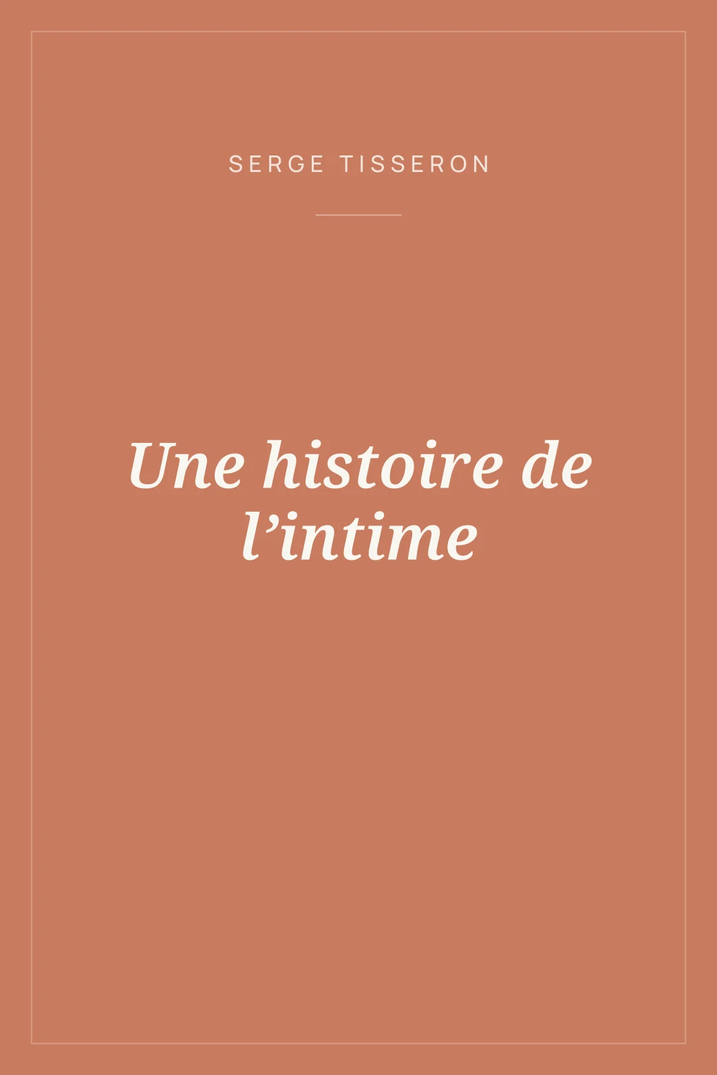 Portada de Une histoire de l’intime