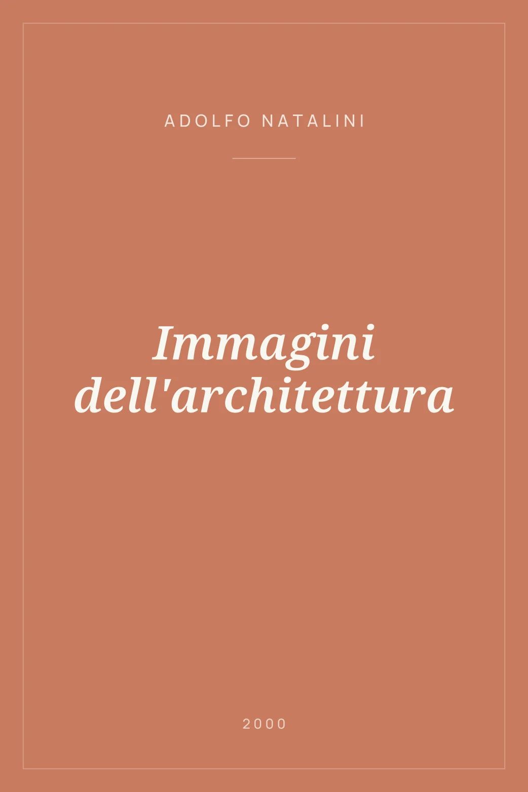 Portada de Immagini dell'architettura