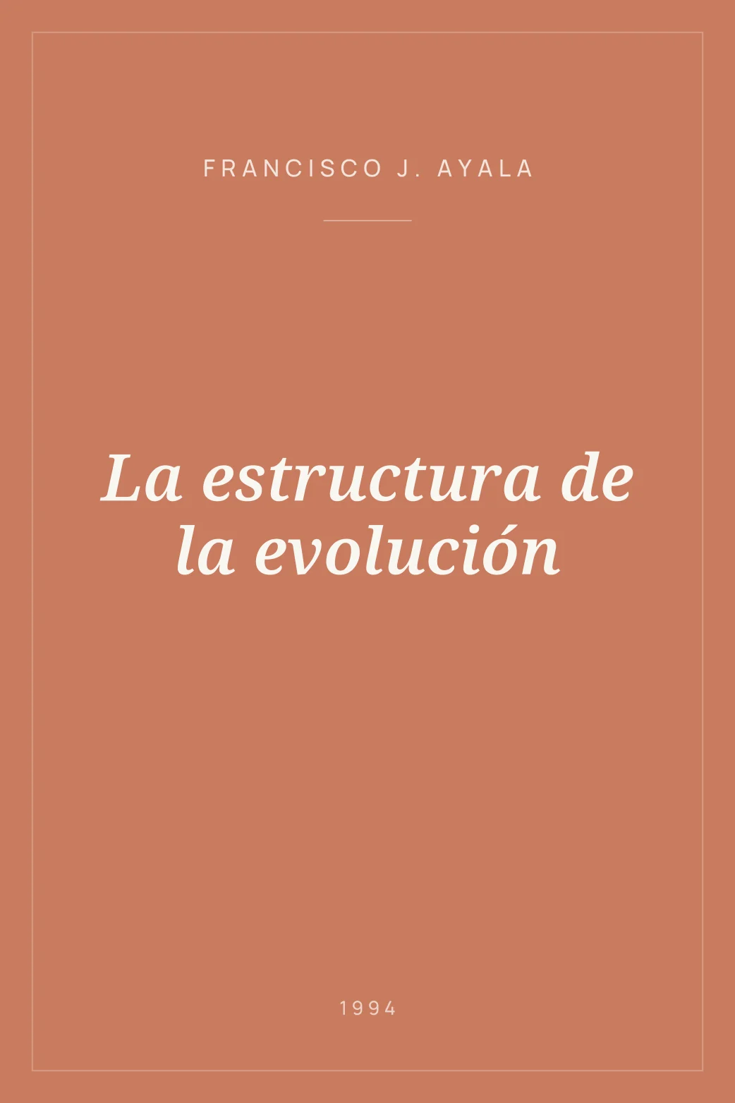 Portada de La estructura de la evolución