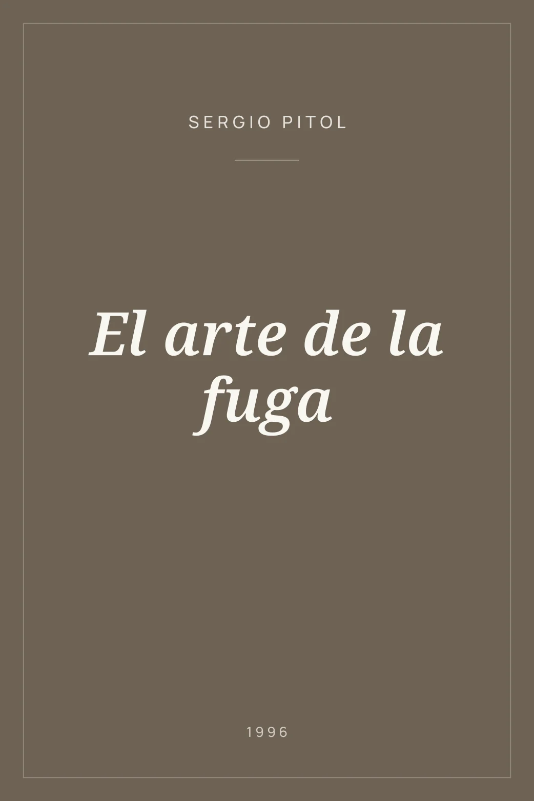 Portada de El arte de la fuga