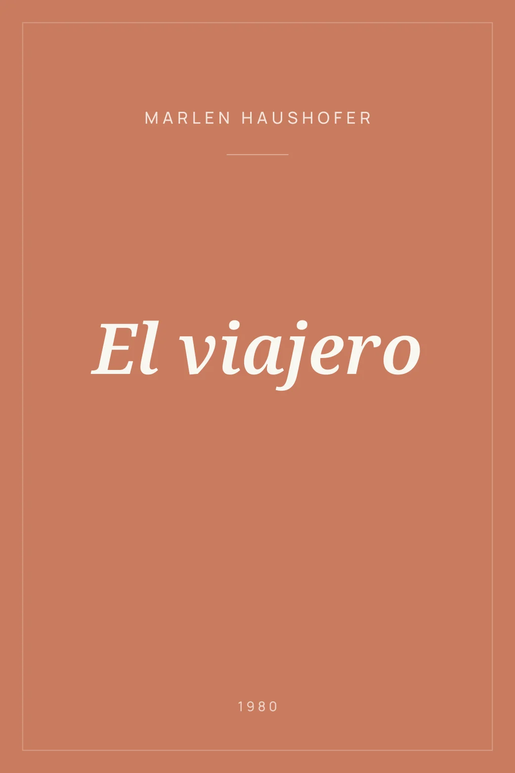 Portada de El viajero