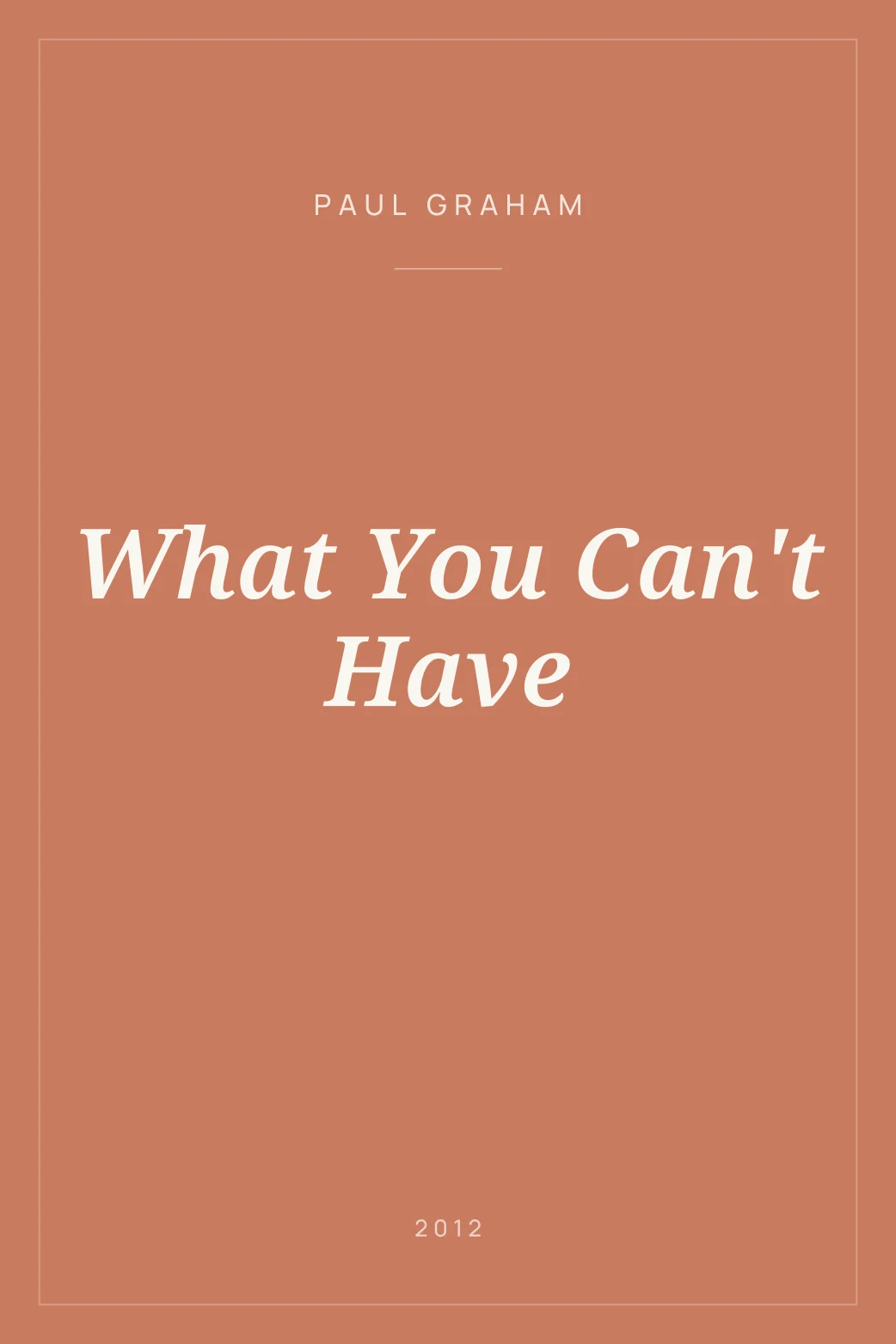 Portada de What You Can't Have