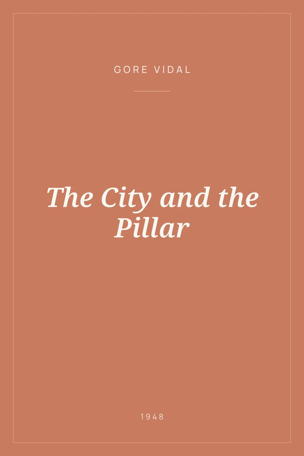 Portada de The City and the Pillar