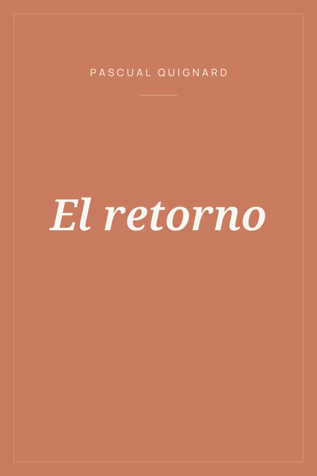 Portada de El retorno