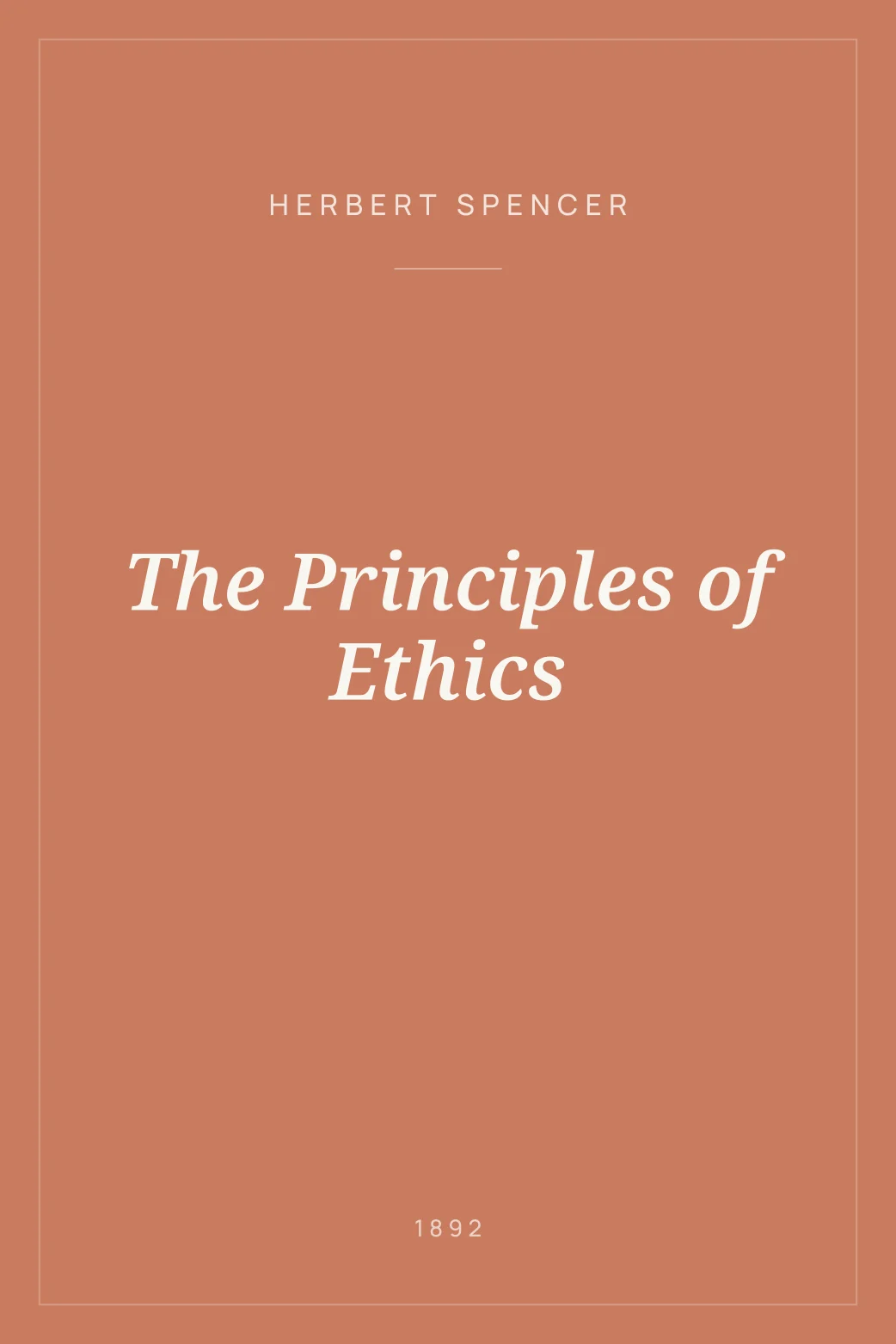 Portada de The Principles of Ethics