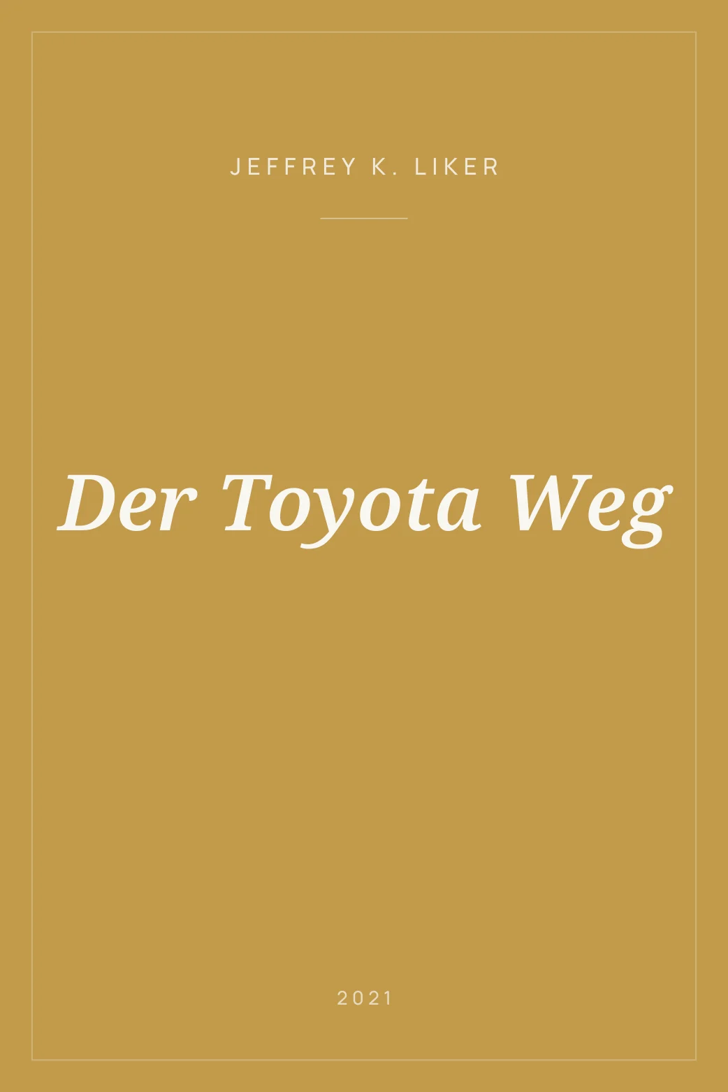 Portada de Der Toyota Weg