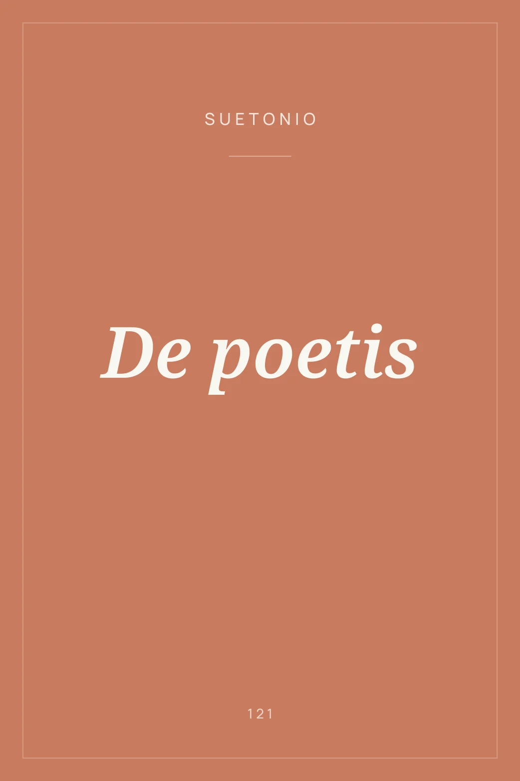 Portada de De poetis