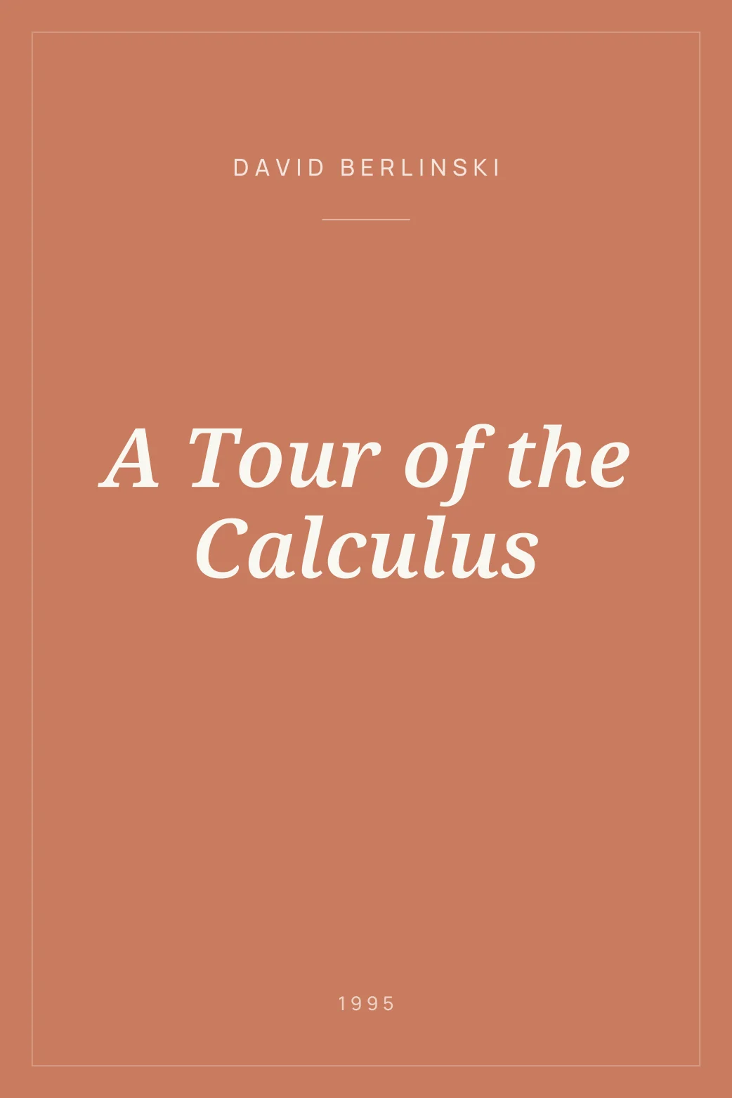 Portada de A Tour of the Calculus