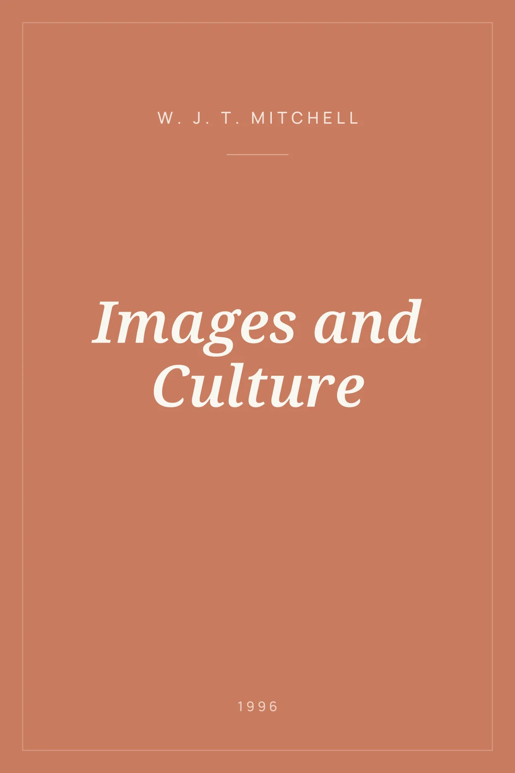 Portada de Images and Culture