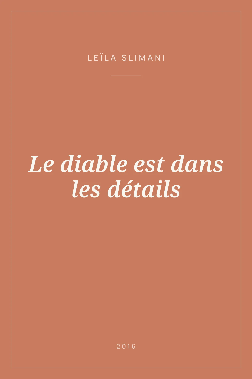 Portada de Le diable est dans les détails