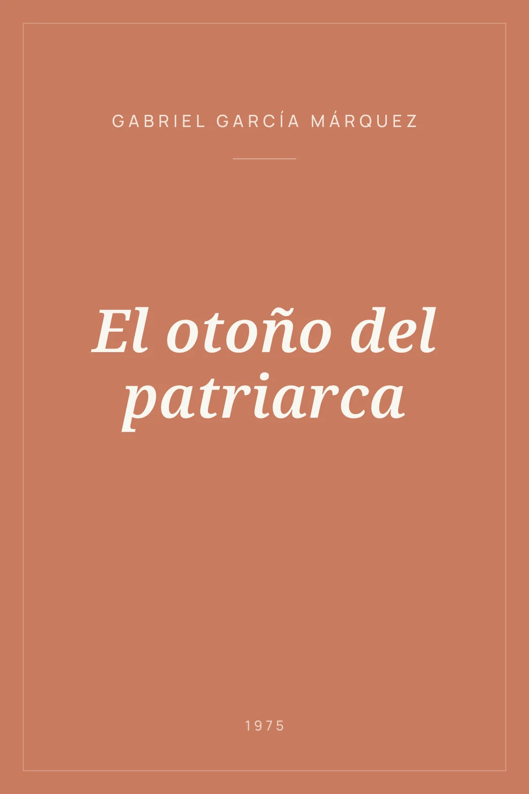 Portada de El otoño del patriarca