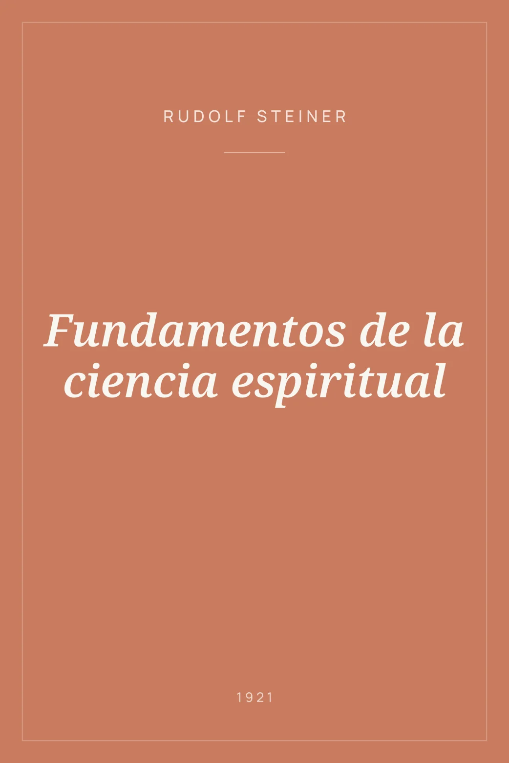 Portada de Fundamentos de la ciencia espiritual