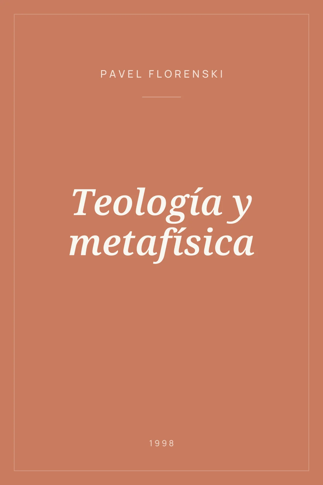 Portada de Teología y metafísica