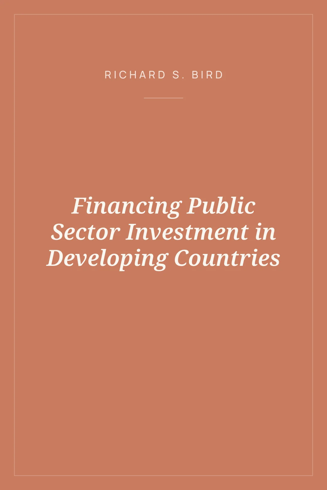 Portada de Financing Public Sector Investment in Developing Countries