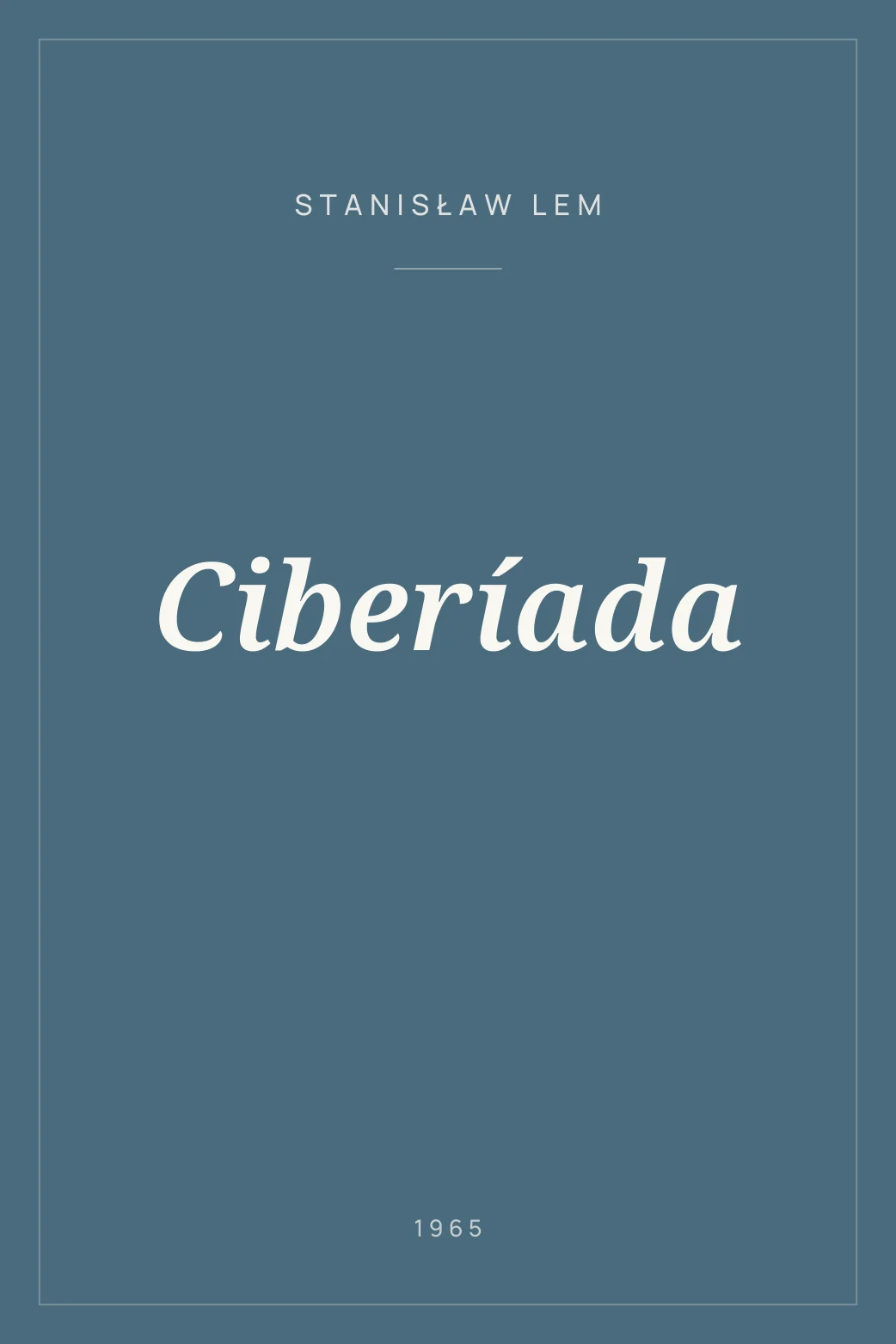 Portada de Ciberíada
